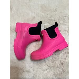 Hunter Hot Pink Short Rain Boots Womens Size 5